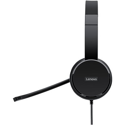 Lenovo 100 Stereo On Ear Multimedia Ακουστικά με μικροφωνο και σύνδεση USB-A