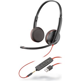 Plantronics Blackwire 3225 On Ear Multimedia Ακουστικά με μικροφωνο και σύνδεση 3.5mm Jack / USB-A Plantronics Blackwire 3225 On Ear Multimedia Ακουστικά με μικροφωνο και σύνδεση 3.5mm Jack / USB-A