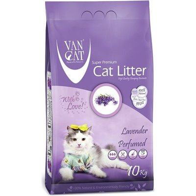 Van Cat Perfumed Άμμος Γάτας Λεβάντα Ψιλόκοκκη Clumping 10kg
