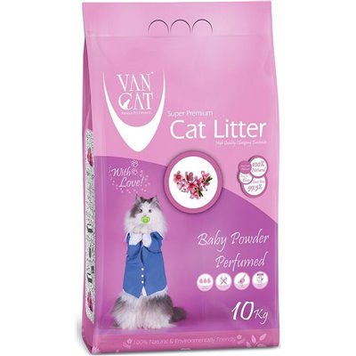 Van Cat Perfumed Άμμος Γάτας Baby Powder Ψιλόκοκκη Clumping 10kg