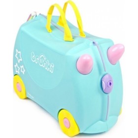 Trunki Una Unicorn Παιδική Βαλίτσα με ύψος 31cm σε Πράσινο χρώμα