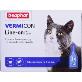 Beaphar Vermicon Line-On Αντιπαρασιτικές Αμπούλες Γάτας 1ml 3τμχ Beaphar Vermicon Line-On Αντιπαρασιτικές Αμπούλες Γάτας 1ml 3τμχ