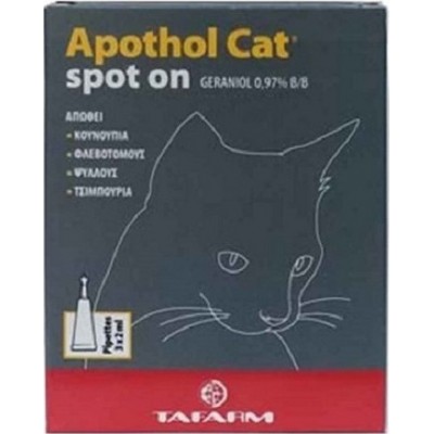 APOTHOL CAT SPOT ON 3 πιπέτες των 2ml