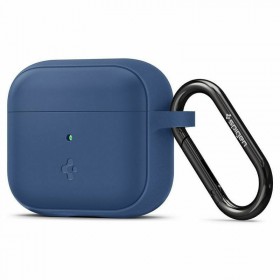 Spigen Silicone Fit Θήκη Σιλικόνης με Γάντζο Deep Blue για Apple AirPods 3 Spigen Silicone Fit Θήκη Σιλικόνης με Γάντζο Deep Blue για Apple AirPods 3