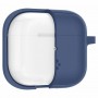 Spigen Silicone Fit Θήκη Σιλικόνης με Γάντζο Deep Blue για Apple AirPods 3