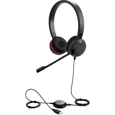 Jabra Evolve 30 II Duo On Ear Multimedia Ακουστικά με μικροφωνο και σύνδεση USB-A