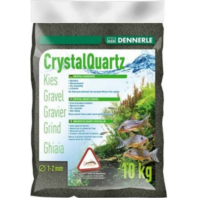 Dennerle Crystal Quartz Gravel Nature Diamond Black 1-2mm 10kg