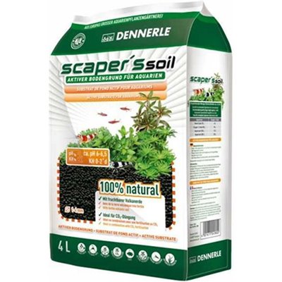 Dennerle Scaper's Soil Υπόστρωμα Φυτών Μαύρο 1-4mm 4lt