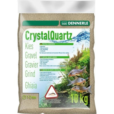 Dennerle Crystal Quartz Gravel Nature White 1-2mm 10kg