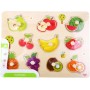 Ξύλινο Παιδικό Puzzle Σφηνώματα Fruits 10pcs για 1+ Ετών Tooky ToysΚωδικός: TY854 