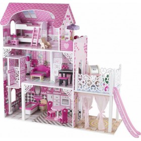 Sunrise International Wooden Dolls Playhouse Yana with Elevator & 18 Accessories Sunrise International Wooden Dolls Playhouse Yana with Elevator & 18 Accessories