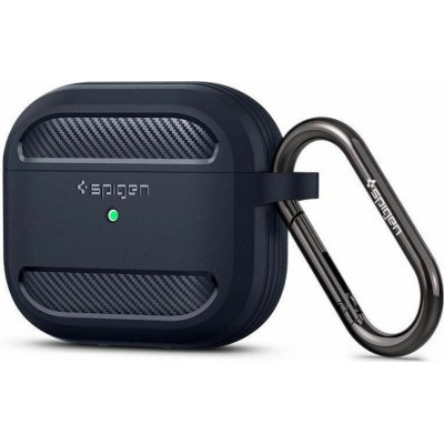 Spigen Rugged Armor Θήκη Σιλικόνης με Γάντζο Charcoal Grey για Apple AirPods 3