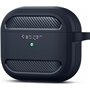 Spigen Rugged Armor Θήκη Σιλικόνης με Γάντζο Charcoal Grey για Apple AirPods 3