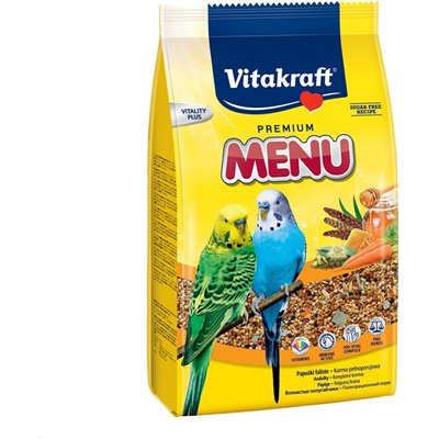 Vitakraft Premium Menu με Μέλι για Παπαγαλάκια 1kg