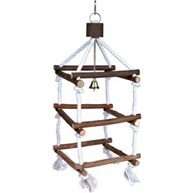 Trixie Σκάλα για Κλουβί Πτηνών Πύργος 4 Πλευρών με Σχοινιά 51εκ.