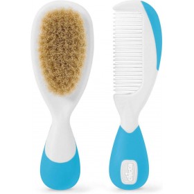 Chicco Βούρτσα &amp Χτένα Μωρού Σιέλ 2τμχ