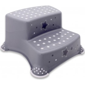 Lorelli Διπλό Βοηθητικό Σκαλοπατάκι Μπάνιου Stars Γκρι