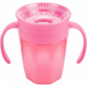 Dr. Brown's Παιδικό Ποτηράκι "Cheers 360" από Πλαστικό Ροζ 200ml για 6m+