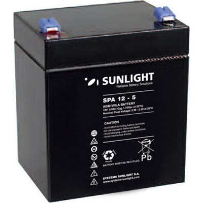 SunLight SPA 12-5 Μπαταρία UPS με Χωρητικότητα 5Ah και Τάση 12V