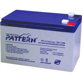 Pattern Battery PT7.2-12 Μπαταρία UPS με Χωρητικότητα 7.2Ah και Τάση 12V Pattern Battery PT7.2-12 Μπαταρία UPS με Χωρητικότητα 7.2Ah και Τάση 12V