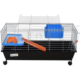 Pawhut Μεταλλικό Κλουβί για Κατοικίδια με Αξεσουάρ Small 89x45x40cm Pawhut Μεταλλικό Κλουβί για Κατοικίδια με Αξεσουάρ Small 89x45x40cm