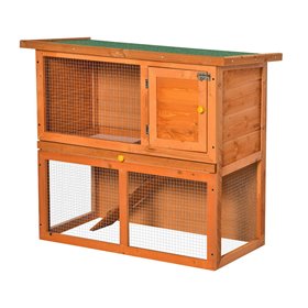 Pawhut Ξύλινο Κλουβί Εξωτερικού Χώρου για Κατοικίδια 90x45x80cm Pawhut Ξύλινο Κλουβί Εξωτερικού Χώρου για Κατοικίδια 90x45x80cm