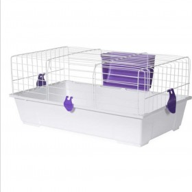 Voltrega Κλουβί Τρωκτικών 58x36x31εκ. Λευκό/ Μωβ Voltrega Κλουβί Τρωκτικών 58x36x31εκ. Λευκό/ Μωβ