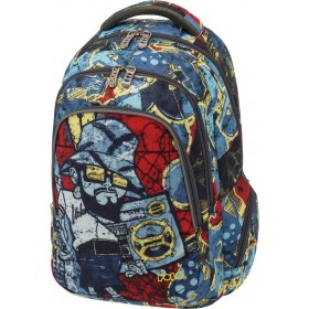 Polo Chroniq Music Σχολική Τσάντα Πλάτης Γυμνασίου - Λυκείου Πολύχρωμη Μ32 x Π22 x Υ46cmΚωδικός: 9-01-258-03 