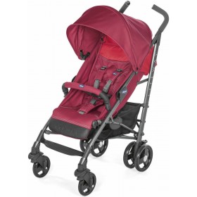 Chicco Lite Way 3 Top Καρότσι Μπαστούνι Red Berry 7kg κατάλληλο για νεογέννητο