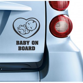 Σήμα Baby on Board Με Αυτοκόλλητο No 106