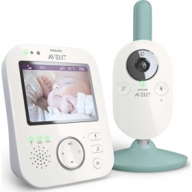 "Philips Ενδοεπικοινωνία Μωρού Με Κάμερα & Ήχο ""Avent"" με Νανουρίσματα & Μελωδίες Philips Ενδοεπικοινωνία Μωρού Με Κάμερα & Ήχο "Avent" με Νανουρίσματα & Μελωδίες, Μέτρηση Θερμοκρασίας και Αμφίδρομη Επικο