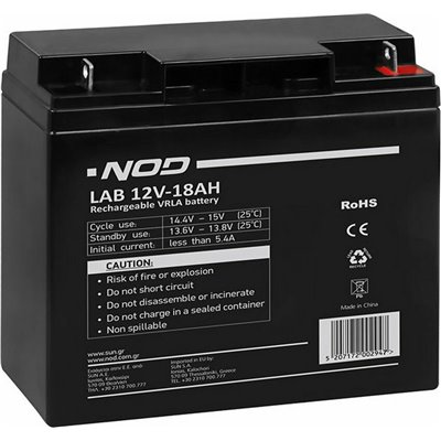 NOD LAB 12V18AH Lead Acid Battery