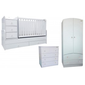 Beboulino Σύνθεση Βρεφικού Δωματίου Αφροδίτη Λευκό / 3τμχ Beboulino Σύνθεση Βρεφικού Δωματίου Αφροδίτη Λευκό / 3τμχ