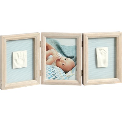 Baby Art Κορνίζα για Αποτύπωμα Μωρού "My Baby Touch Double" από Ξύλο για Αγόρι Stormy