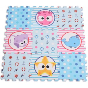 "Moni Εκπαιδευτικό Παιδικό Παζλ Δαπέδου ""Sea World 3083 "" με Ζωάκια 9τμχ" Moni Εκπαιδευτικό Παιδικό Παζλ Δαπέδου "Sea World 3083 " με Ζωάκια 9τμχ