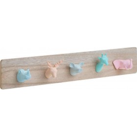 Inart Παιδική Κρεμάστρα Πολλαπλών Θέσεων Birch Natural Beige Inart Παιδική Κρεμάστρα Πολλαπλών Θέσεων Birch Natural Beige