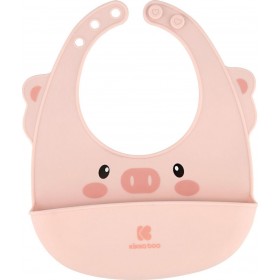 "Kikka Boo Αδιάβροχη Σαλιάρα Σιλικόνης με Κουμπί ""Silicone Bib"" με Τσέπη Pink" Kikka Boo Αδιάβροχη Σαλιάρα Σιλικόνης με Κουμπί "Silicone Bib" με Τσέπη Pink