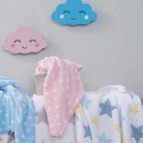 Palamaiki Κουβέρτα Αγκαλιάς &amp Λίκνου Fleece 75x100cm Πουά Ροζ