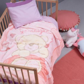 Palamaiki Κουβέρτα Κούνιας BV720 Βελουτέ 110x140cm Ροζ Palamaiki Κουβέρτα Κούνιας BV720 Βελουτέ 110x140cm Ροζ