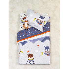 Palamaiki Σετ Κούνιας Baby Satin 7τμχ Blue