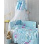 Palamaiki Σετ Κούνιας Baby Satin 7τμχ Blue