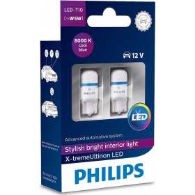 Philips Λάμπες Αυτοκινήτου X-tremeUltinon T10 / W5W LED 8000K Ψυχρό Λευκό 12V 0.9W 2τμχ Philips Λάμπες Αυτοκινήτου X-tremeUltinon T10 / W5W Led 8000K Ψυχρό Λευκό 12V 0.9W 2τμχ