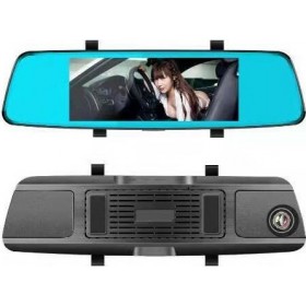C1180 Σετ Καθρέπτης με Κάμερα DVR Αυτοκινήτου 1080P με Οθόνη 5.5" με Κλιπ &amp Κάμερα Οπισθοπορείας