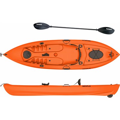 Seaflo SF-1007 SF1007.021U Πλαστικό Kayak Ψαρέματος 1 Ατόμου Πορτοκαλί