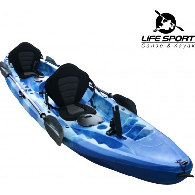 Life Sport Happiness VK-07 Πλαστικό Kayak Θαλάσσης 3 Ατόμων Μπλε