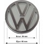 Race Axion Τάπες Κέντρου Ζάντας VW (Εξωτερ. 60mm) με Εσωτερική Διάμετρο 56mm Γκρι/Χρώμιο 4τμχ