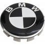 Carman Τάπα Κέντρου Ζάντας Bmw 6.5cm Μαύρο/Άσπρο 1τμχ