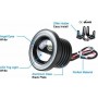 M609 Angel Eyes Προβολάκια Ομίχλης/Ημέρας LED 2x10W 12V 3200lm 6.4cm