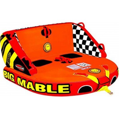 Kwik Tek Big Mable HD.2 Person Towable Kwik Connect Chariot Style Inner Tube