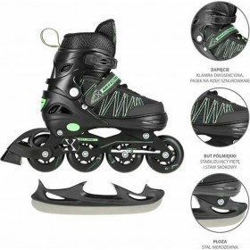 Nils Extreme NH11912 Inline Αυξομειούμενα Rollers Μαύρα Ενηλίκων